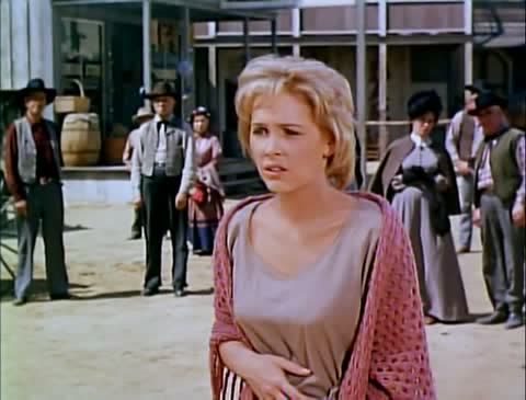 A woman in a western town